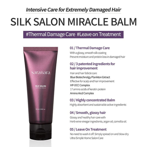 Silk Salon Miracle Balm_Non Wash Dry Essence Hair Pack_Korea Beauty...