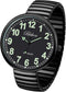Blekon Collections New Super Large Face Stretch Band Japanese Movement PC21J Fashion Watch (Black/Luminous)...