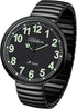 Blekon Collections New Super Large Face Stretch Band Japanese Movement PC21J Fashion Watch (Black/Luminous)...