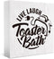 Live Laugh Toaster Bath Wood Sign, Funny Office Decor Signs, Cute Dark Humor Office Desk Accessories, Cubicle Table Shelf Decorations, Gifts for C...