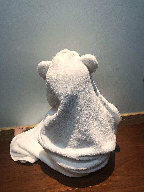 ESTAMICO Unisex Baby Plush Hooded Bath Towels with Embroidery Cross and Cute Ears Baptism for Infants, Toddlers & Kids...