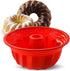 Silicone Fluted Bunte Cake Baking Pan, European-Grade LFGB Top-Level Silicone Round Cake Mold, Non-Stick Cake Pan for Jello,Gelatin,Bread, 9.45 In...