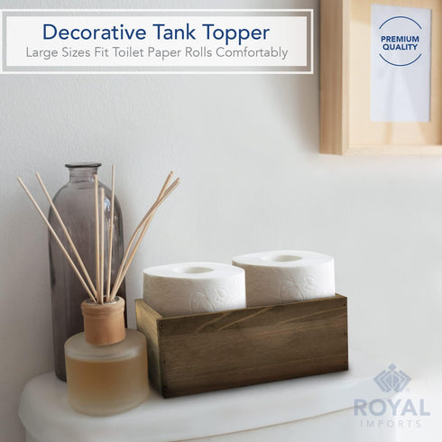Royal Imports Wooden Flower Pot Planter, Decorative Wood Vase with plastic liner, Toilet Tank Tissue Paper Storage Basket for Bathroom Countertop ...