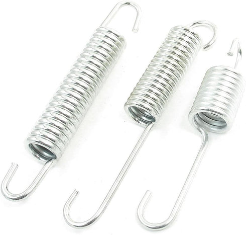 uxcell 3 in 1 Ring Metal Motorcycle Kickstand Spring Silver Tone...