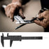 Plastic Vernier Caliper with Double Sided Scale High Accuracy 0.05mm Resolution 150mm for Eyebrow Stencil Makeup Student School Office Home(Black)...