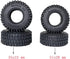 4 pcs 1.0 Tires Rubber Crawler Tires with Foam 55 * 23mm for 1/24 RC Crawler Car Axial SCX24 90081 AXI00001 AXI00002 Upgrade Tyres?Black...