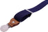 Men's Suspenders and Bow Tie Set Adjustable with Round Metal Clips 48" Navy Blue...