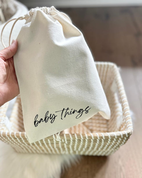 Lucky Love Hospital Bags For Labor and Delivery, Diaper Bag Organizing Pouches and Hospital Bag Essentials For Mom (Canvas Drawstring Hospital Pou...