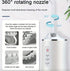 Dental Flosser Water Jet Oral Irrigator for Teeth, Dentures, and Braces Portable Rechargeable Multipe Pressure Modes...