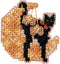 Moon Kitty Beaded Counted Cross Stitch Halloween Ornament Kit Mill Hill 2005 Autumn Harvest MHAH72...