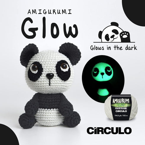 CIRCULO Glow in Dark Fingering Yarn, 100% Polyester, 114.8 yds /105 m, 1.76 oz / 50 g, Ball (Pack of 1), Green......