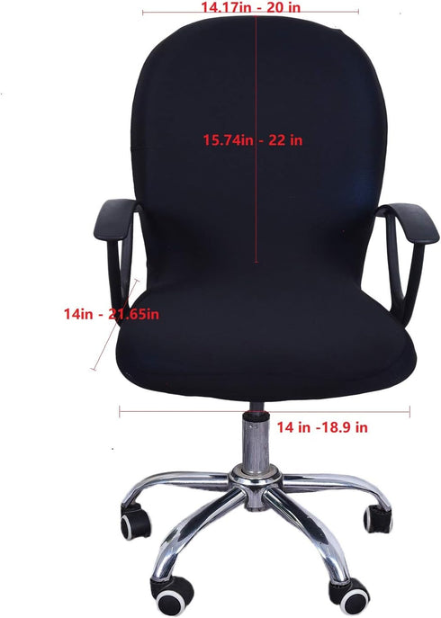 Computer Office Chair Cover Stretchable Removable Office Swivel Chair Cover Universal Lift Chair Slipcovers (Black)...