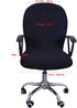 Computer Office Chair Cover Stretchable Removable Office Swivel Chair Cover Universal Lift Chair Slipcovers (Black)...
