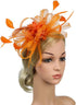 Song Qing Women's Fascinator Feather Flower Hair Clip Pin Brooch Corsage Bridal Hairband Derby Hat Cocktail Party Wedding...