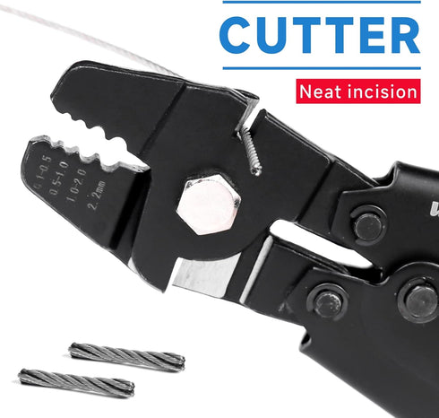 Wire Rope Swager Wire Rope Swaging Tool for Crimping Fishing Lines Up To 2.2mm(WKS-711)...