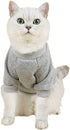 Cat Sweaters Shirts for Cats - Hairless Cat Cotton Tshirts Pet Clothes - Pullover Kitten T-Shirts with Sleeves - Cats & Small Dogs Apparel (Light ...