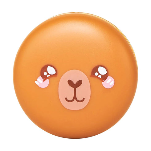 The Crème Shop Capybara Macaron Lip Balm, Korean Lip Balm with Shea Butter and Vitamin E (Tangerine)...