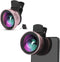 2 in 1 Phone Lens Professional, 0.45X Super Wide Angle and Macro Lens Clip On Cell Phone Lenses Compatible with Android Mobile Phones/Tablets/Came...