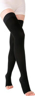 1 Pair Compression Stockings for Women & Men,15-20mmHg, Medical Open Toe Thigh High Socks Graduated Support for Varicose Veins, Edema, Flight...