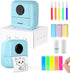 Mini Sticker Printer Inkless Thermal Sticker Maker Machine, Bluetooth Mini Pocket Printer with 5 Thermal Paper for Photo Journal Notes Study Home ...