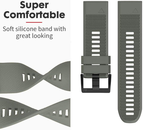 NotoCity Compatible Fenix 5 Band 22mm Width Soft Silicone Watch Strap for Fenix 5 Plus/Fenix 6/Fenix 6 Pro/Fenix 7/exip/Forerunner 935/945/Approac...