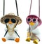 2Pcs Swing Duck Car Hanging Ornament Cute Swing Duck Car Pendant Swing Duck Car Decoration Rearview Mirror Accessories (Style D)...