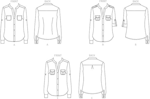 Butterick Misses' Top Sewing Pattern Kit, Code B6856, Sizes 16-18-20-22-24, Multicolor...
