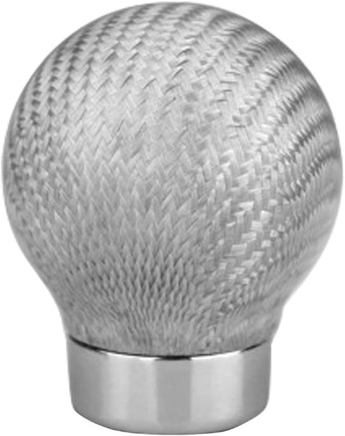 Sakali Durable Vehicle Carbon Fiber Ball Shift Shifter Knob with 3 Adaptors 8mm 10mm 12mm Inner Diameter Car Manual or Automatic Universal Gear Kn...
