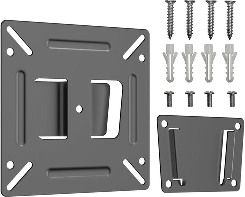 Monitor Wall Mount for Most 14-24" TVs, Universal Camper Small TV Wall Mount Bracket Fixed RV TV Mount Max Load 33lbs VESA up to 100x100mm 17 19 2...