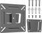 Monitor Wall Mount for Most 14-24" TVs, Universal Camper Small TV Wall Mount Bracket Fixed RV TV Mount Max Load 33lbs VESA up to 100x100mm 17 19 2...