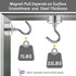 VNDUEEY 10 Pack Silver Magnetic Hooks, 22Lbs Strong Magnet Hooks for Hanging, Magnetic Cruise Hooks Heavy Duty, Magnets with Hooks for Refrigerato...