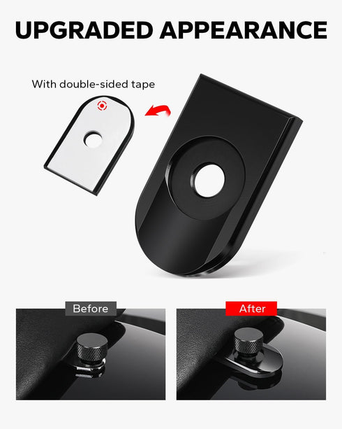Amazicha Black Aluminum Fender Rear Seat Bolt Nut Tab Mount Knob Cover 1/4"-20 Thread Seat Screws Kit Compatible for Harley Davidson Touring Softa...