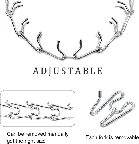 Dog Collar Extra Links Designed for Herm. Sprenger Collar (4 Pack) Steel Chrome Plated Dog Training Collar Links (2.25mm, Silver)...