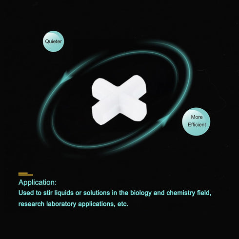 MECCANIXITY Magnetic Stirrer Mixer Stir Bar Rod 10mm(0.39") x10mm Cross Shape PTFE Coating Magnet White for Laboratory 4Pcs...