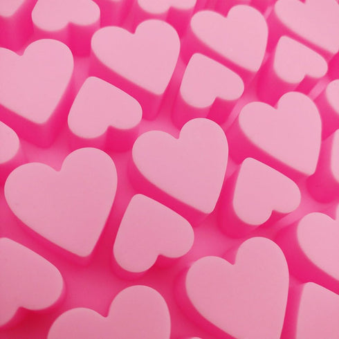 3 Pcs Candy Ice Mold, CNYMANY Valentine's Day Silicone Mini Heart Shaped Ice Cube Trays Gumdrop Jelly Chocolate Mold - Pink...