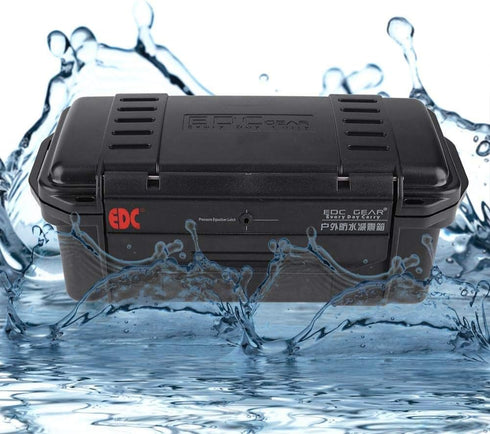Outdoor Shockproof AntiPressure Airtight Survival Case Waterproof Container Storage Carry Box Sealed Case Fishing Carry Box (C) everyday carry wat...