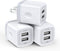 USB Wall Charger, Charging Adapter 3Pack 2.1A Dual Port USB Wall Charging Plug Block Head Box Travel Charger Cube Compatible iPhone 16 15 14 13 12...