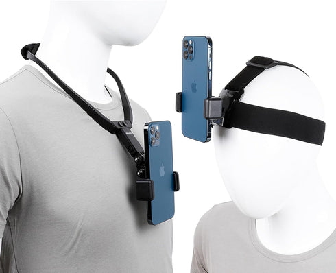 Pellking POV/Vlog Smartphone Head Strap Mount Selfie Neck Holder Mount Kit,Compatible with iPhone Samsung Smartphones,Hero 9, 8, 7, 6, 5, 4, 3, 2,...