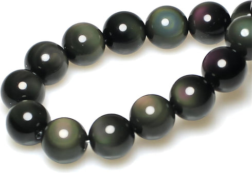 Rare Collection Natural Stone Beads Rainbow Obsidian Round Loose Beads for Jewelry Making DIY Bracelet Necklace (4mm)...