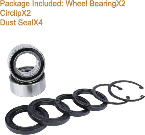Wheel Bearing Fits for Honda FourTrax 300 4x4 1988-2000,Replaces # 91051-HC5-003 91051-HC5-004 2Pcs,Dust Seal (40X58X7) 2Pcs Oil Seal (38X50X7) 2P...