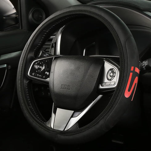 Leather Steering Wheel Cover Compatible with Civic si Universal Size(SI)...
