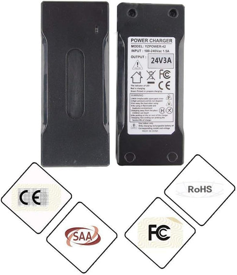 24V 3A Charger, Battery Adapter, Mongoose, Jazzy, GT, eZip, Go-Go Elite Traveller, Shoprider, Jazzy Select 6 Ultra...