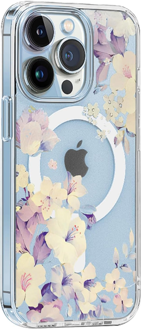 for iPhone 11 Magsafe Case, Floral Slim Shockproof Protective Hard PC+TPU Bumper Cute Flower Women Cover Magnetic case......