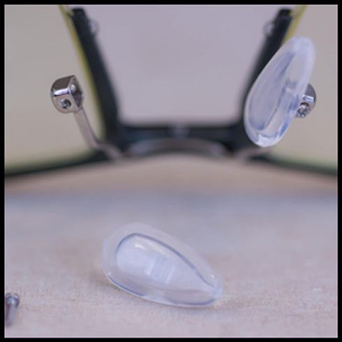 GMS Optical - 11mm Medium Wide Screw-in Round Soft Silicone Nose Pads for Glasses, Sunglasses, Glasses Repair Kit, Keep Glasses from Sliding and I...