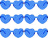 6 Pcs Heart Shape Sunglasses Frameless Transparent Glasses Party Favors for Women...