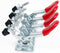 E-TING New 4PCS Hand Tool Toggle Clamp 201A Antislip Red Horizontal Clamp 201-A...