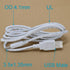 2PCS USB to 5V DC Power Cable White,4FT/1.2M USB to 3.5 x 1.35mm Plug Barrel Jack 5V DC Power Supply Cord Cable,20AWG USB DC 5V Charging Cable Ada...