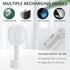 Handheld Fan Mini Portable Fan,USB Rechargeable Small Portable Fan,Battery Operated, 3 Powerful Wind Speed,8 Hours Long Working Time for Kids Wome...