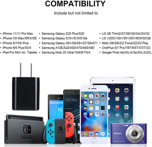 Fast Charger Block, Single Port USB Wall Plug for Phone 15 Charging Cubes 1A Power Adapter Compatible iPhone 16/15 Pro Max/14/13/12/11/XS/8,Samsun...
