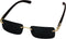 Elite Slim Rimless Rectangular Metal & Wood Art Aviator Sunglasses...